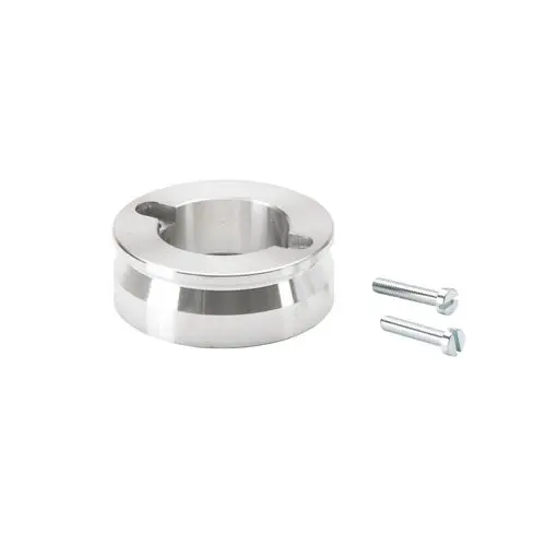 Aluminium-Paßbuchse von Danfoss mit zwei Schrauben. Die Buchse hat eine runde Form und eine Innenöffnung. Sie eignet sich für verschiedene Anwendungen in Pumpensystemen.